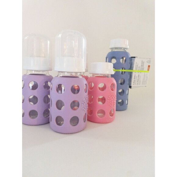 Life Factory Baby Glass Bottles With Silicone Sleeves 5-Pack Assorted Colors - Picture 1 of 10